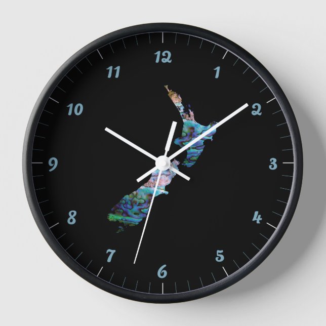 NEW ZEALAND PAUA CLOCK (Front)