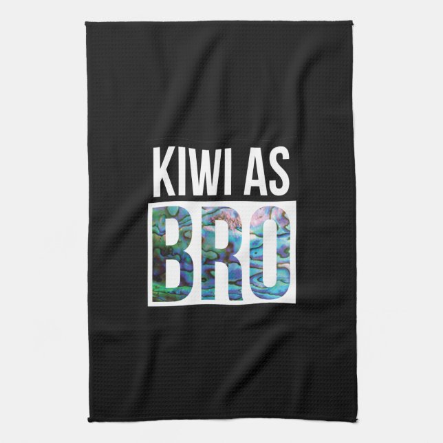 NEW ZEALAND PAUA KIWI AS BRO TEA TOWEL (Vertical)