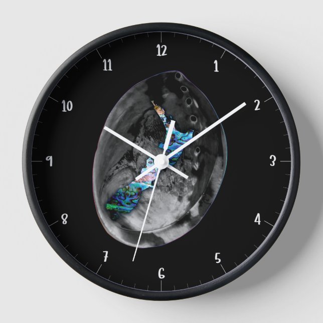 NEW ZEALAND PAUA LARGE CLOCK (Front)