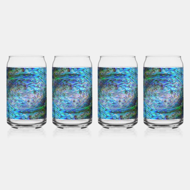 NEW ZEALAND PAUA SHELL CAN GLASS (Front)