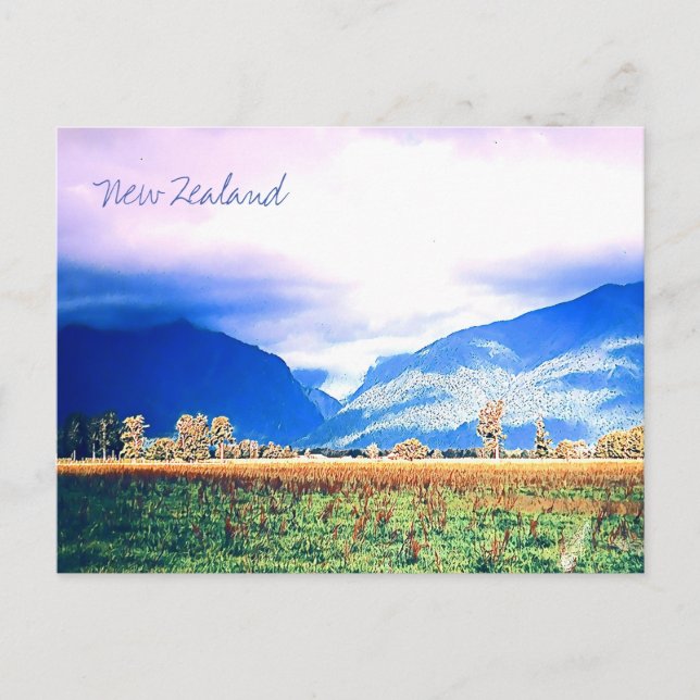 New Zealand photography Fox Glacier Postcard (Front)