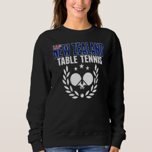 New Zealand Ping Pong     Kiwi Table Tennis Suppor Sweatshirt