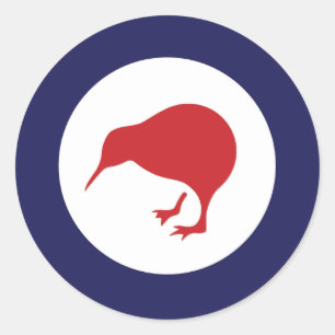 New Zealand RAF Kiwi Roundel Classic Round Sticker
