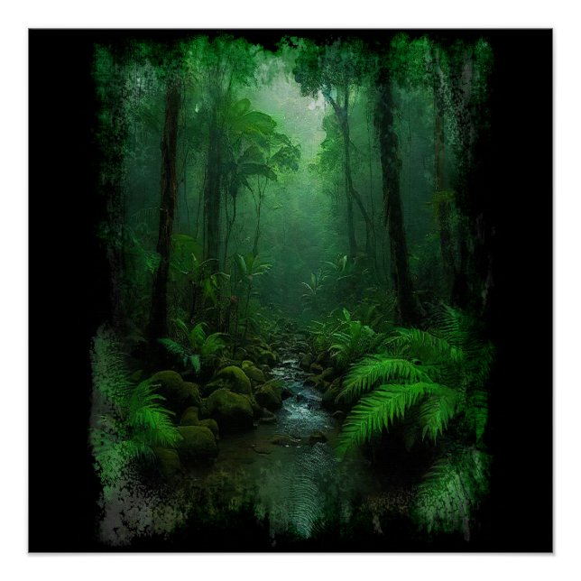 New Zealand Rainforest Poster (Front)