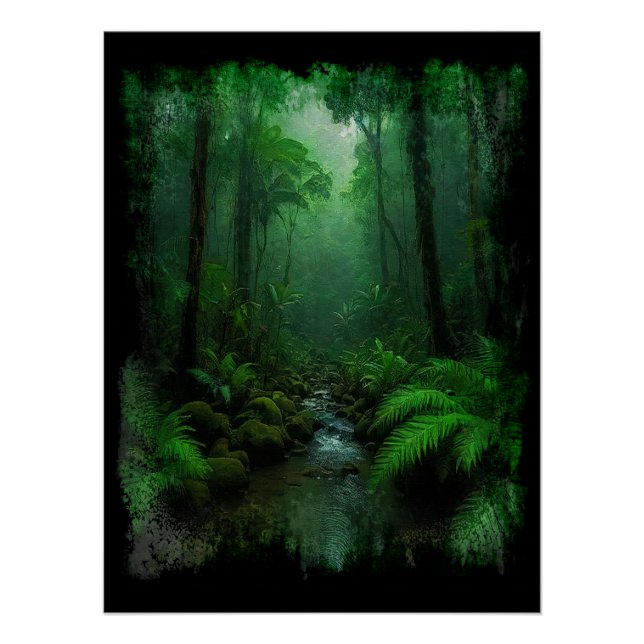 New Zealand Rainforest Poster (Front)