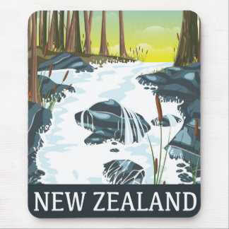 New Zealand River travel poster Mouse Pad