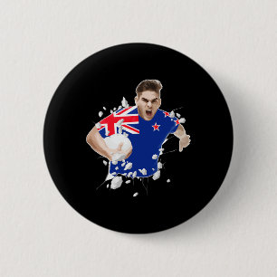 New Zealand Rugby Jersey 2021 New Zealand Rugby 6 Cm Round Badge