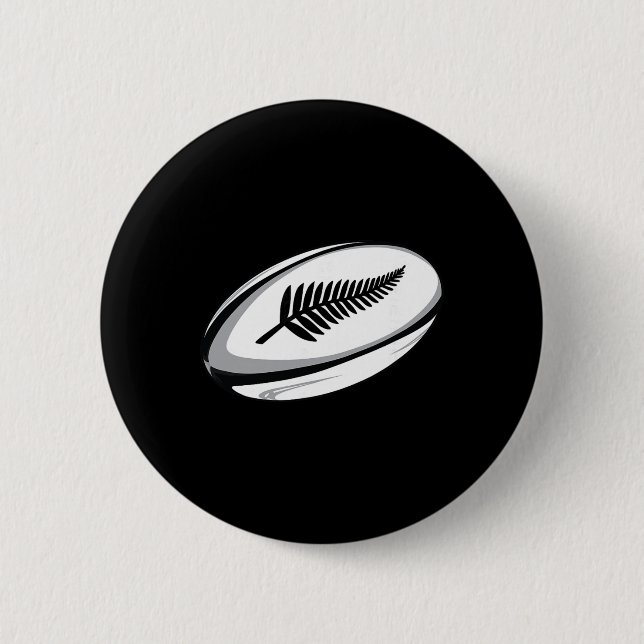 New Zealand Rugby Jersey  6 Cm Round Badge (Front)