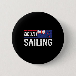 New Zealand Sailing Flag Sailors Boating Match Tea 6 Cm Round Badge