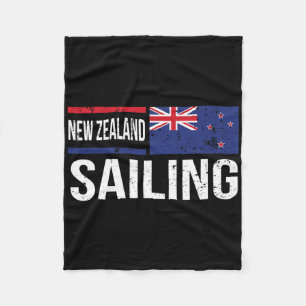 New Zealand Sailing Flag Sailors Boating Match Tea Fleece Blanket