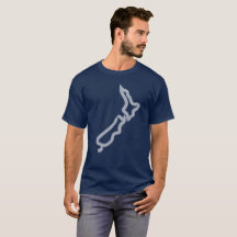 New Zealand Scribble Outline Tee