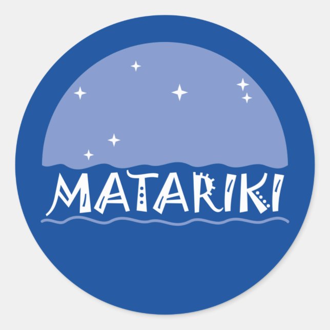New Zealand Seven Sisters Maori MATARIKI 1a Classic Round Sticker (Front)