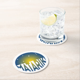 New Zealand Seven Sisters Maori MATARIKI 2a Round Paper Coaster