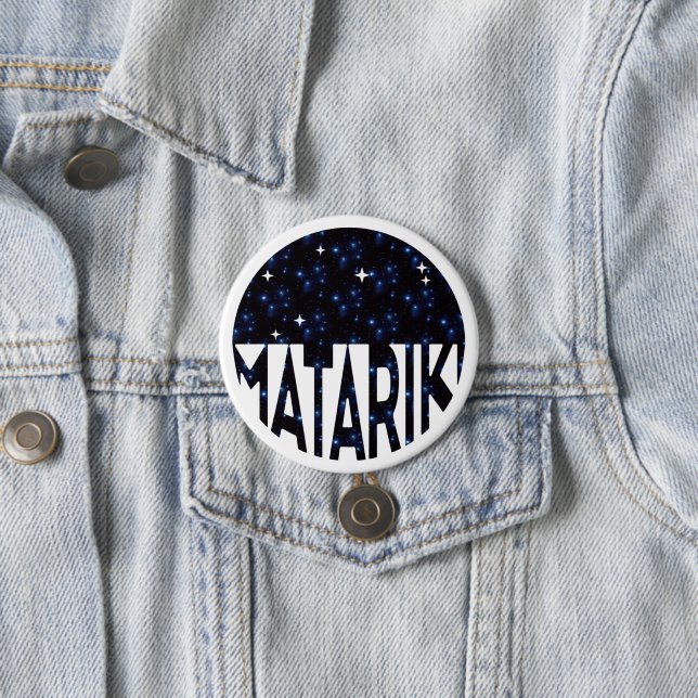 New Zealand Seven Sisters Maori MATARIKI 2b 7.5 Cm Round Badge (In Situ)