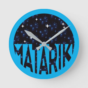 New Zealand Seven Sisters Maori MATARIKI 2b Round Clock