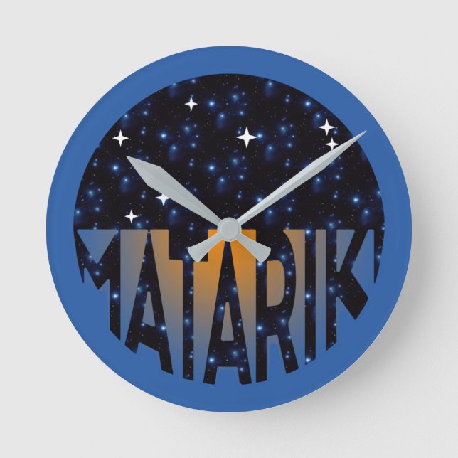 New Zealand Seven Sisters Maori MATARIKI 2c Round Clock (Front)