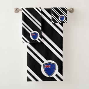 New Zealand shield flag bath towel set
