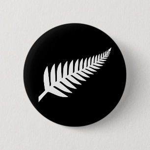 New Zealand Silver Fern 6 Cm Round Badge