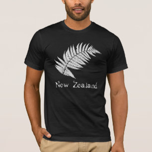 New Zealand Silver Fern Black Mens T-Shirt