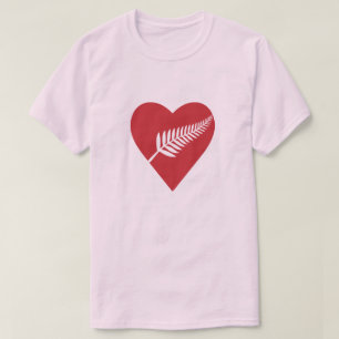 New Zealand Silver Fern Broken Heart T-Shirt