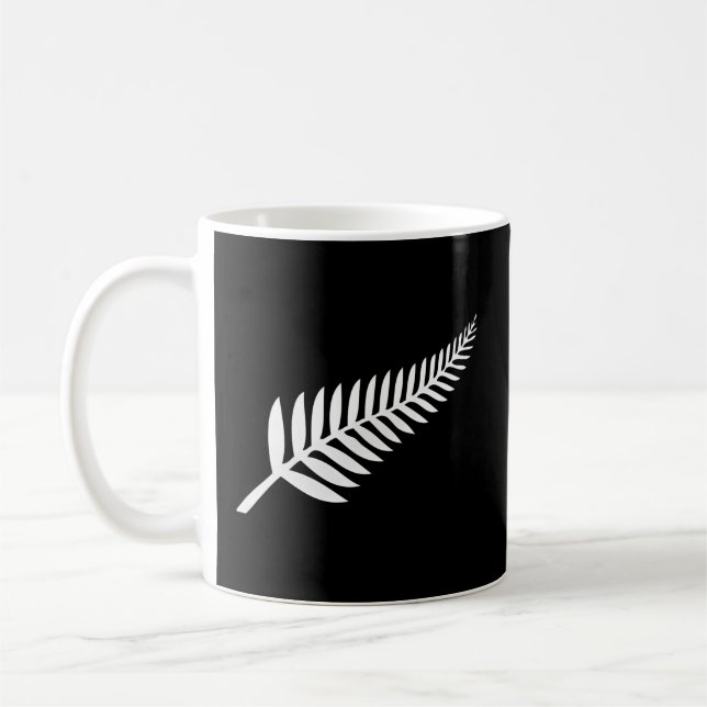 New Zealand Silver Fern Kiwi Pride Coffee Mug (Left)