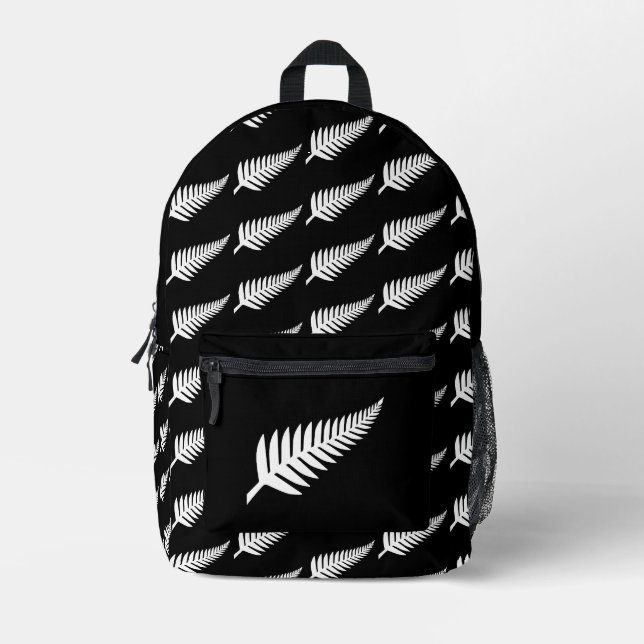 New Zealand Silver Fern  Printed Backpack (Front)