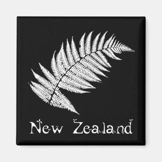New Zealand Silver Fern Square Magnet