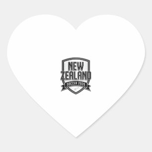 New Zealand Soccer 2026 Soccer Bold Country Typogr Heart Sticker