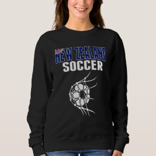 New Zealand Soccer Ball In Net Kiwi Football Supp Sweatshirt