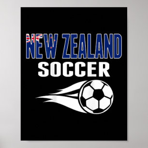 New Zealand Soccer Fans Jersey Support New Zealand Poster