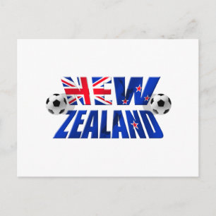 New Zealand Soccer logo NZ 2010 Football flag Postcard