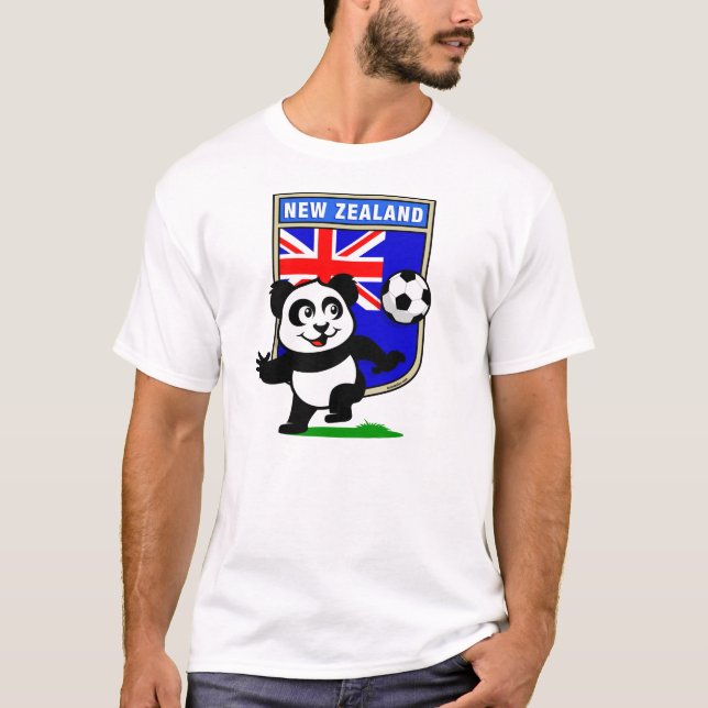 New Zealand Soccer Panda (light shirts) T-Shirt (Front)