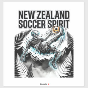 New Zealand Soccer Spirit Skeleton Striker Nations