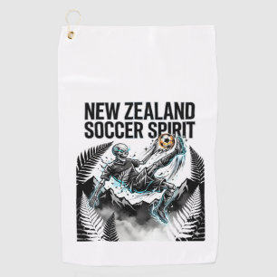 New Zealand Soccer Spirit Skeleton Striker Nations Golf Towel