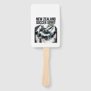 New Zealand Soccer Spirit Skeleton Striker Nations Hand Fan