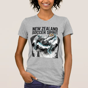 New Zealand Soccer Spirit Skeleton Striker Nations T-Shirt