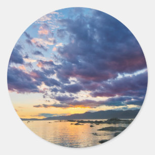 New Zealand, South Island, Kaikoura, South Bay Classic Round Sticker