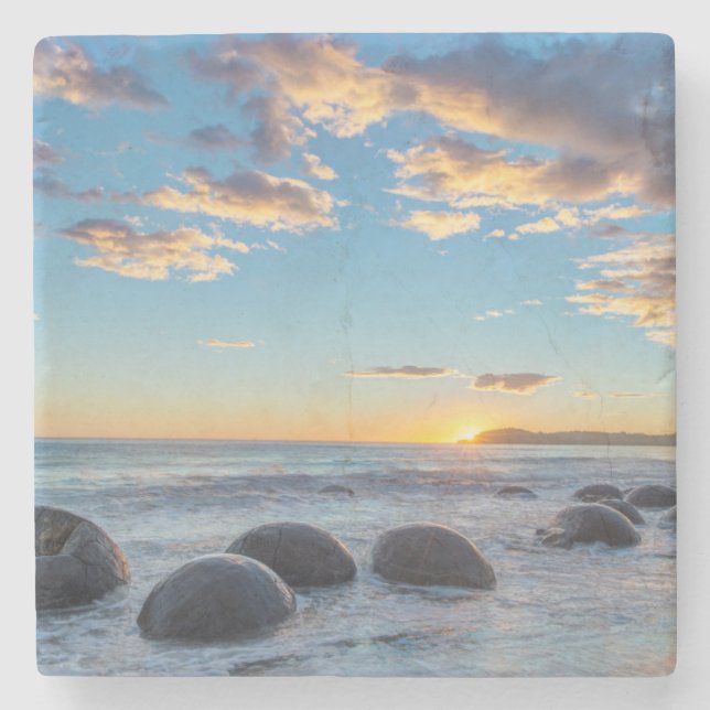 New Zealand, South Island, Moeraki Boulders Stone Coaster (Front)