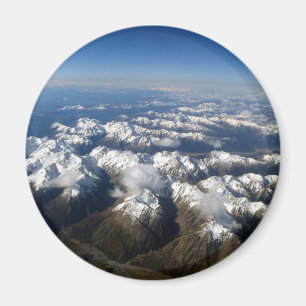 New Zealand South Island Mountains Sky View Magnet