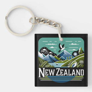 New Zealand South Pacific Key Ring