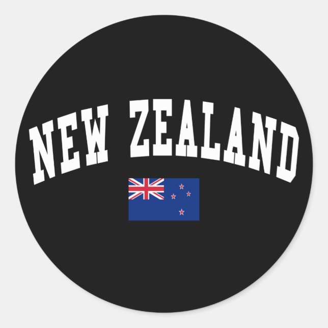 New Zealand Style Classic Round Sticker (Front)
