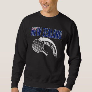 New Zealand Table Tennis  Support Kiwi Ping Pong T Sweatshirt