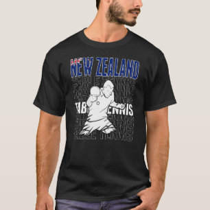 New Zealand Table Tennis Support Kiwi Ping Pong T T-Shirt