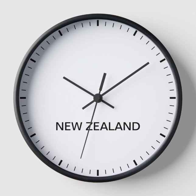 New Zealand Time Zone Newsroom Clock (Front)