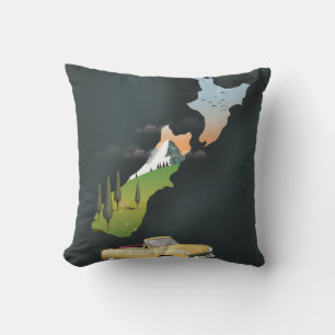New Zealand Travel poster Cushion