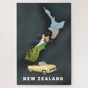 New Zealand Travel poster Jigsaw Puzzle