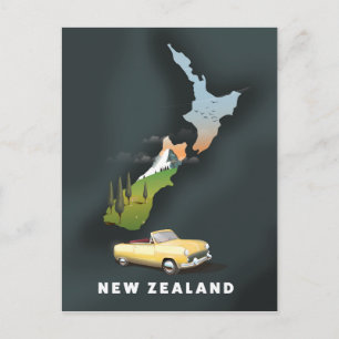 New Zealand Travel poster Postcard