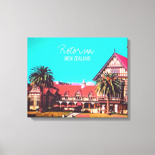 New Zealand travel Rotorua museum Canvas Print