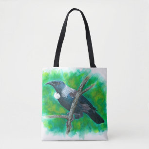 New Zealand Tui - Painting in acrylic Tote Bag