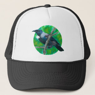 New Zealand Tui - Painting in acrylic Trucker Hat